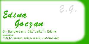 edina goczan business card